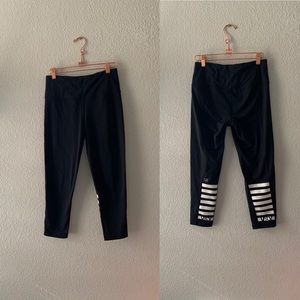 Victoria Sport Black Cropped Mid Rise Leggings S